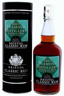 Demerara Rum 2003 Diamond Distillery Guyana 43°  0,70 lt.   ast. tubo - Bristol Spirits