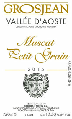 Valle d'Aosta DOC Muscat Petit Grain 2020