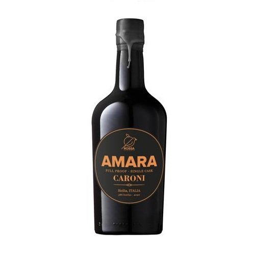 Amaro d'arancia rossa “Amara” Ed. Limitata Caroni - Rossa Agricola(0.5l, Cassetta legno)