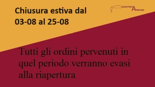Chiusura estiva 2024